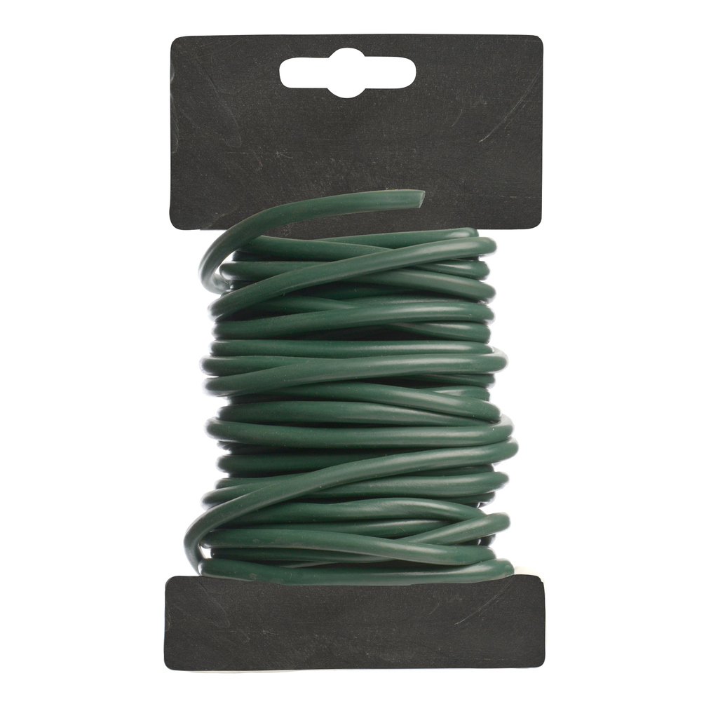 Nature Rubberband groen met ijzeren kern Ø6mmx5m