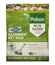 Pokon Gazonmest met Kalk 3-in-1 75m2